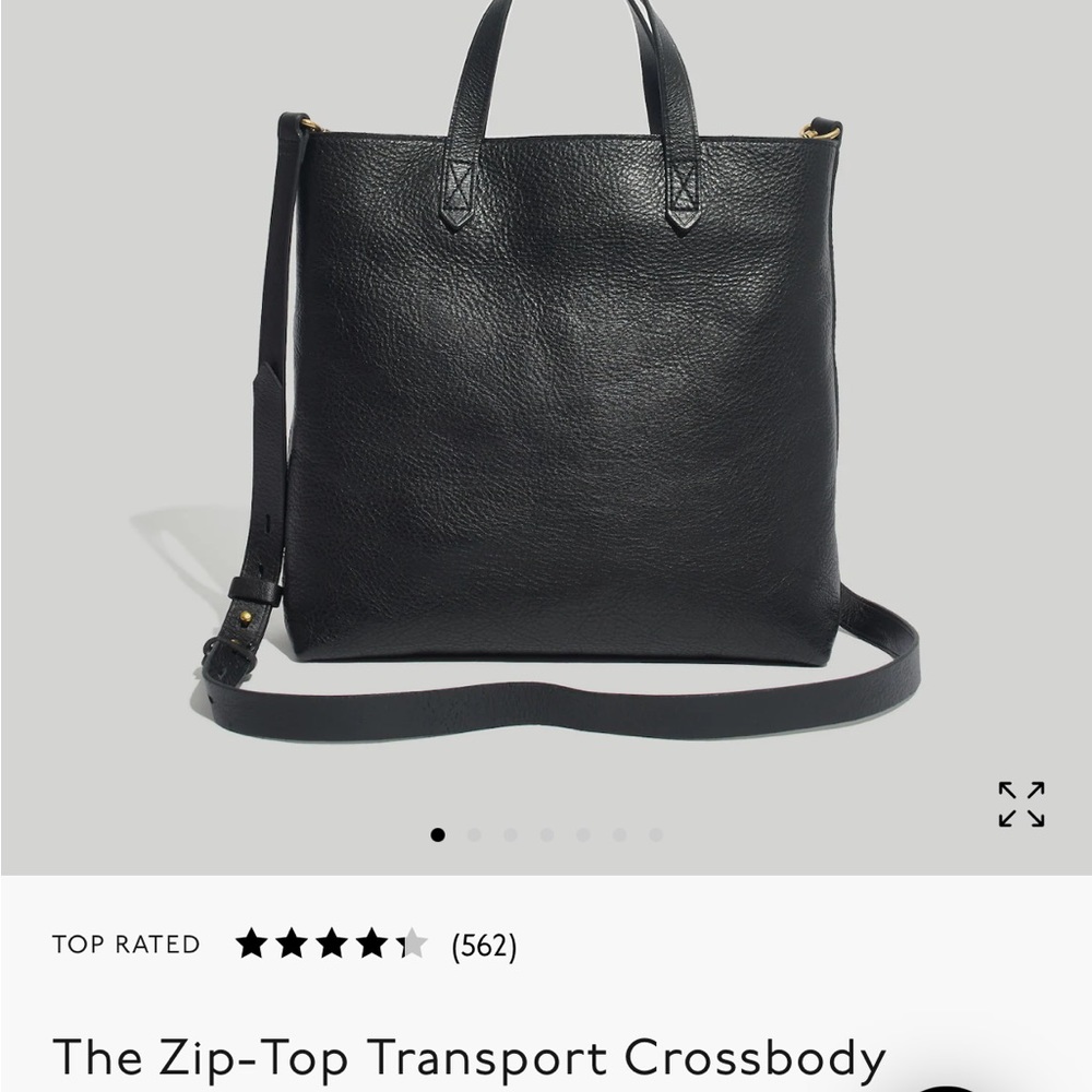 Madewell Black Zip-Top Crossbody Bag